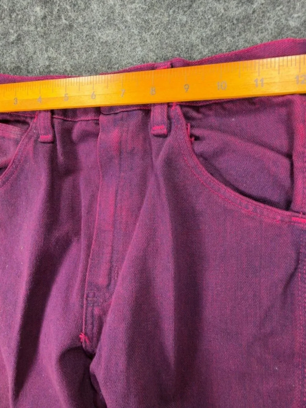 Young Maverick Jeans Girls 12 Reg Purple Cotton Straight VTG 70s Blue Bell USA
